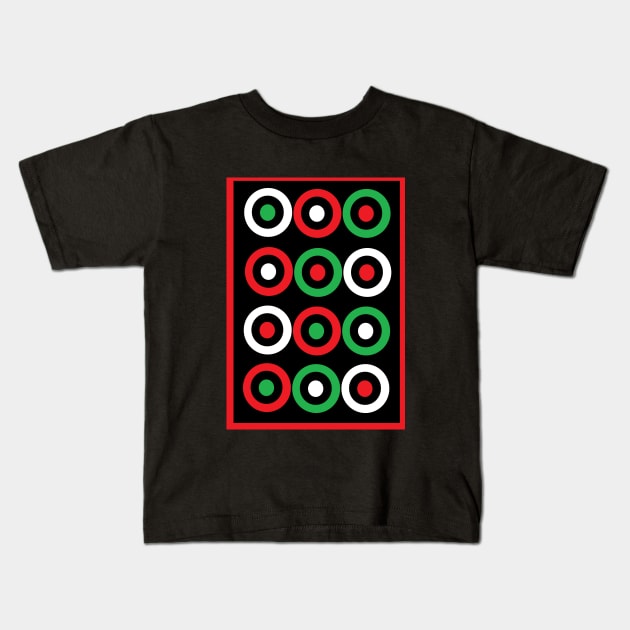 XMAS CIRCLES Kids T-Shirt by VICTIMRED